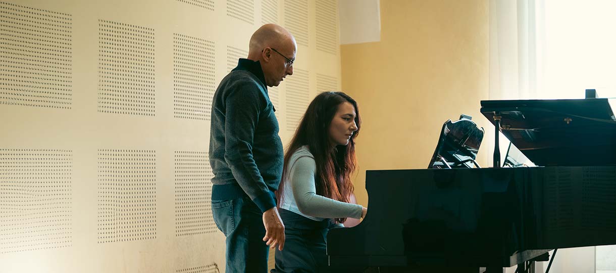 lezioni di piano di Benedetto Lupo presso l'Accademia di Musica