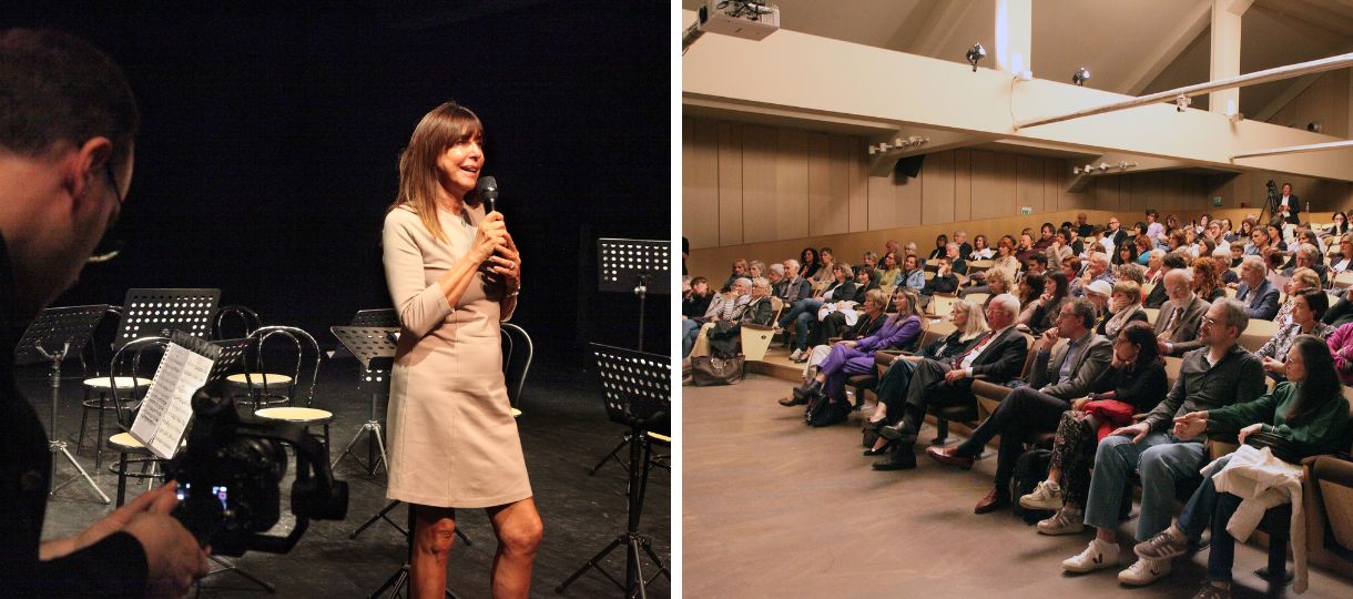 Patrizia Polliotto Segretario generale di Fondazione CRT apre il Concerto di Primavera al Teatro Vittoria