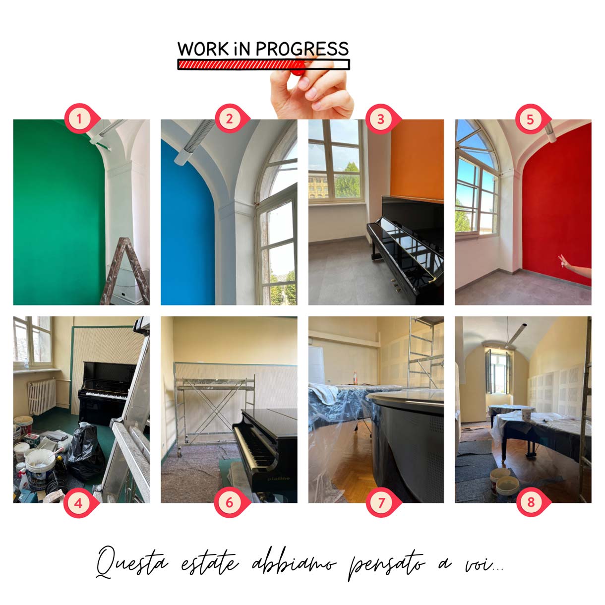 lavori ristrutturazione work in progress Accademia di Musica